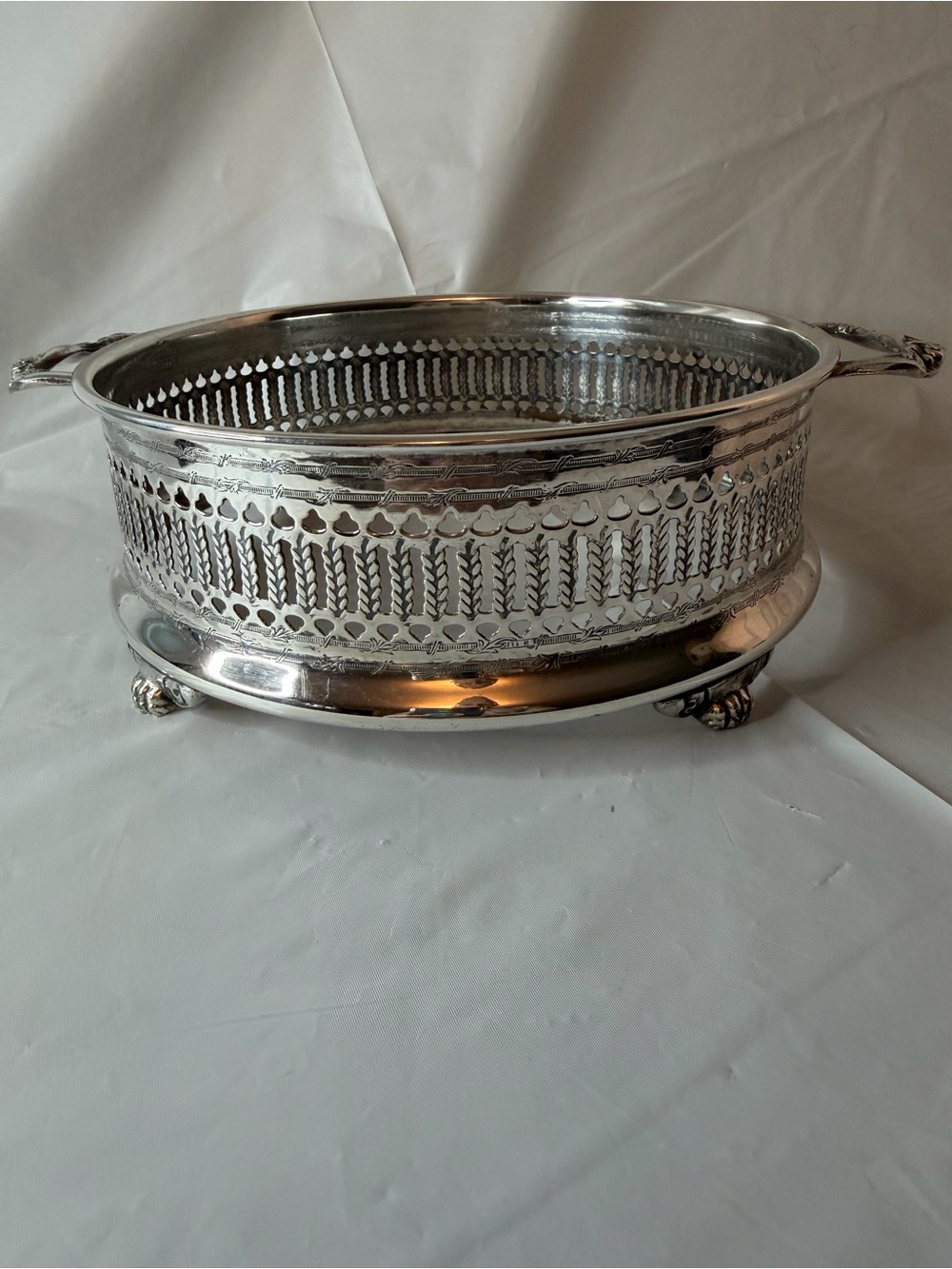Vintage Silver-Plated Bowl Holder